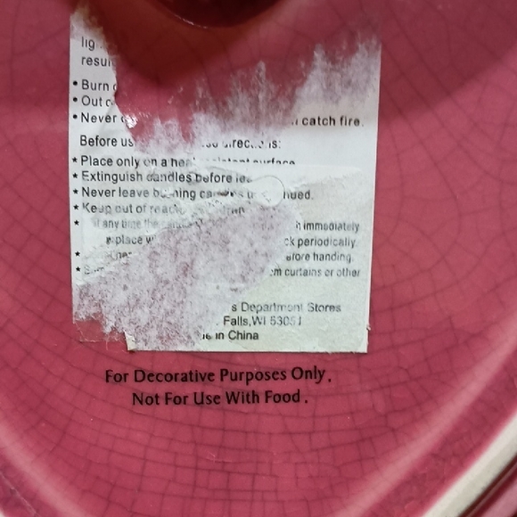 Pink Heart-Shaped Candle Stand And Cream 3"X3" Pillar Candle - Picture 4 of 9